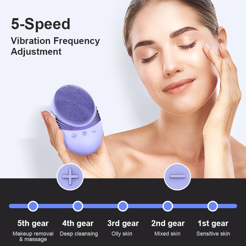 Cepillo limpieza facial eléctrico recargable para gatos y perros - imagen 2