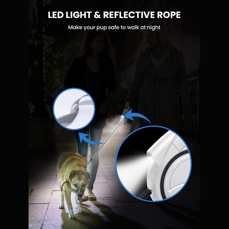 Linterna LED de 360° en correa para perros