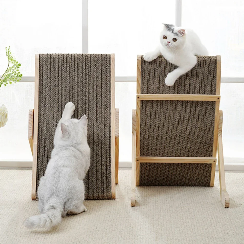 Cat Scratcher Board Wooden Frame Cat Scratching Bed 3 In 1 Scratching Post Anti-Scratch Toys Claw Couch Scraper For Cats - imagen 5
