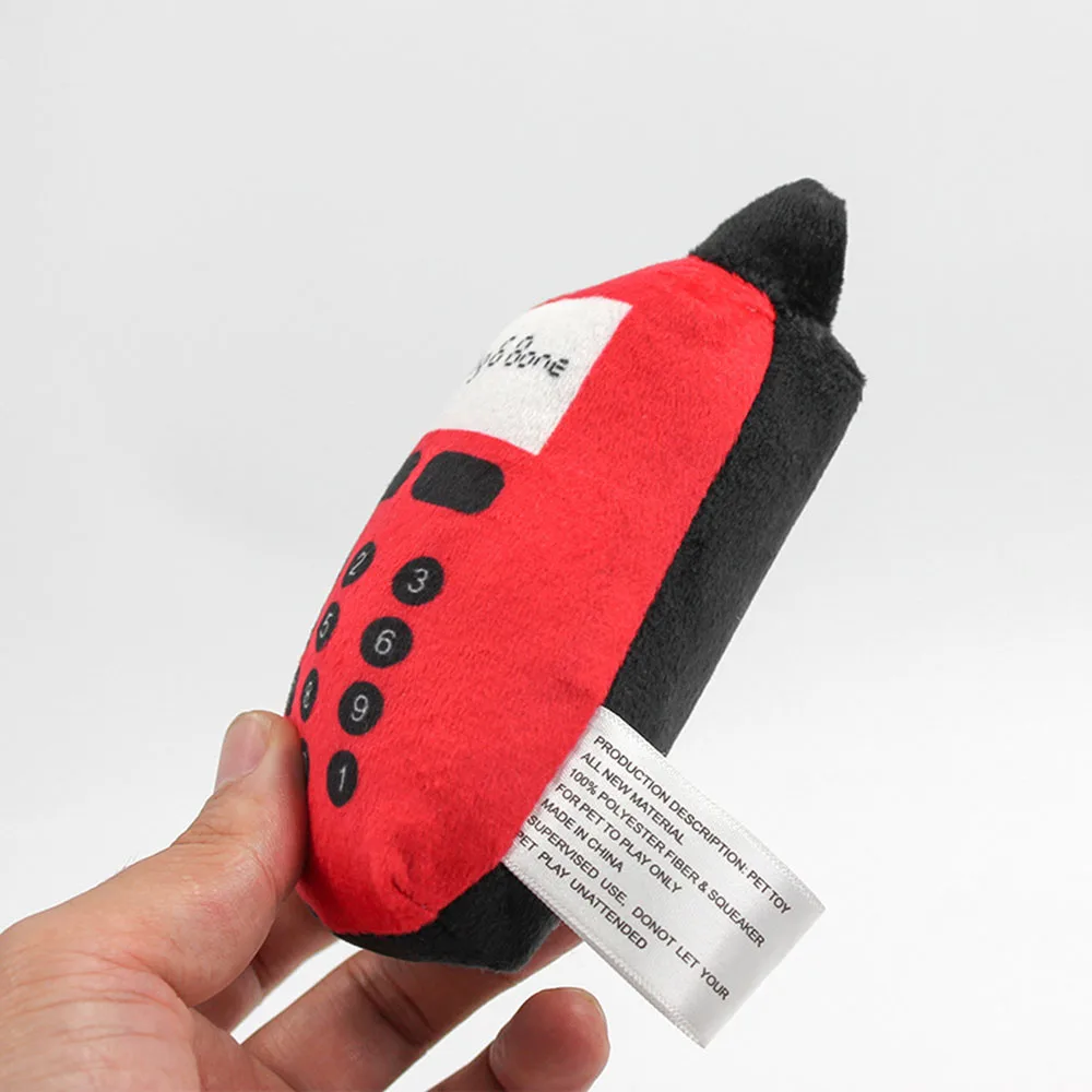 Juguetes chirriantes con forma de teléfono para mascotas, juguetes interactivos para masticar para entrenamiento para perros y gatos, juguetes duraderos y resistentes a desgarros, - imagen 3