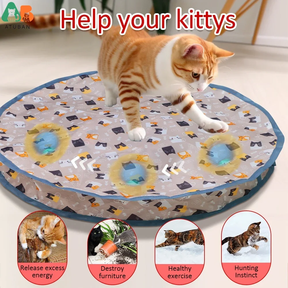 Bola interactiva para gatos, juego de captura para esconder y buscar, activación de movimiento, ejercicio inteligente - imagen 3