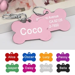 Placa de identificación para perros y gatos con nombre grabado