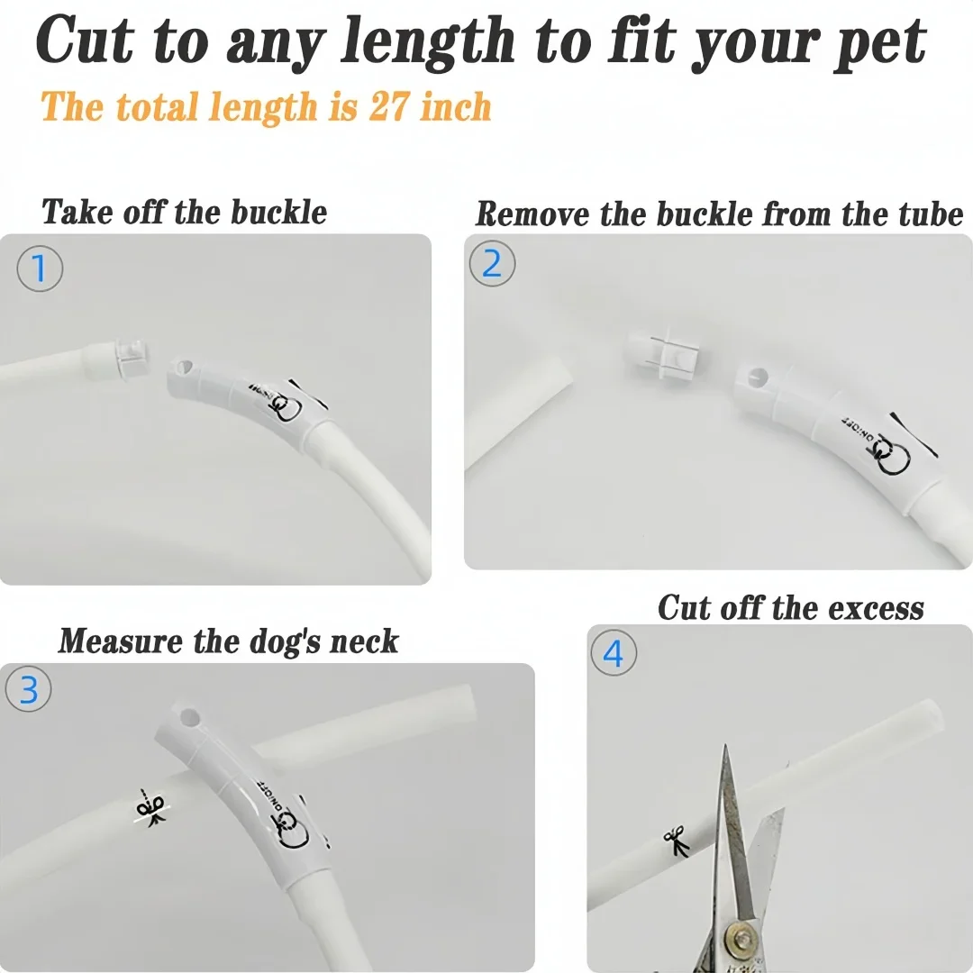 Led Dog Collar Luminous Usb Cat Dog Collar 4 Modes Soft Silicone Glowing Loss Prevention Collar For Dogs Pet Night Accessories - imagen 4