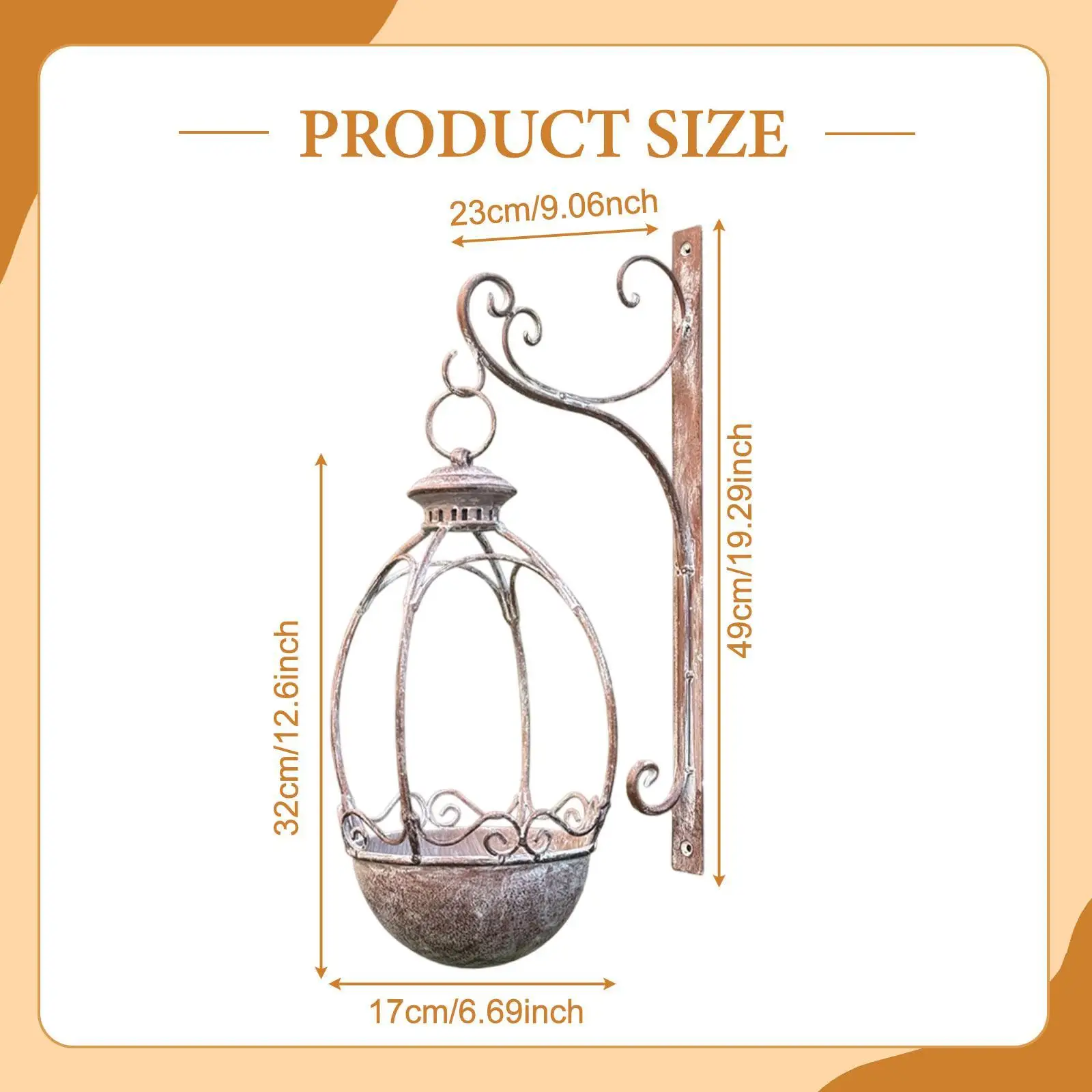 Wall Planter, Vintage Style, Classic Hanging Flower Pot for Fence,