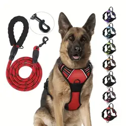 Arnés reflectante con asa para perros grandes y medianos – Control fácil