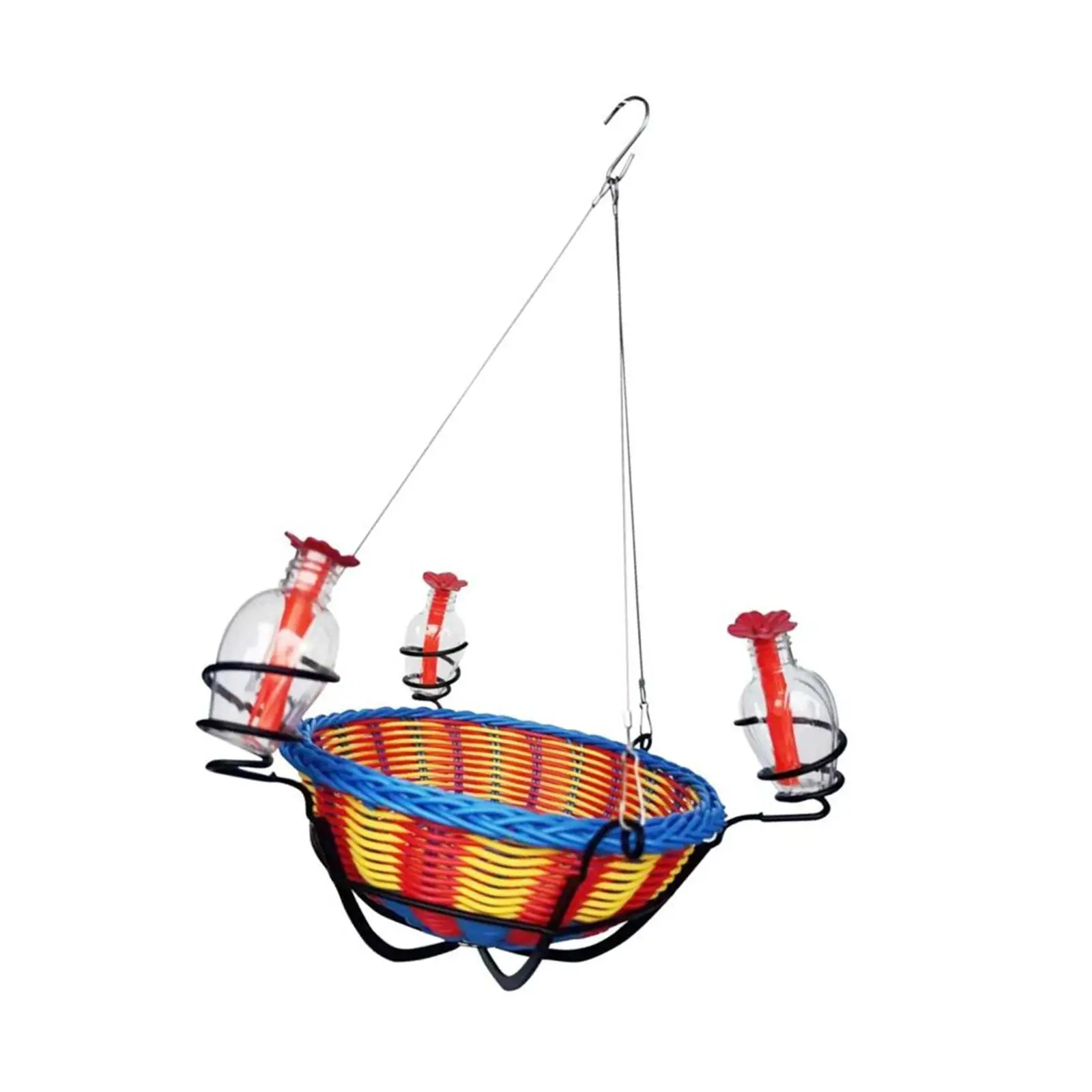 Hanging Basket Outdoor Hummingbird Feeder Leakproof with Hook Outside Patio Gardening Easy to Clean Yards Bird Water Dispenser
