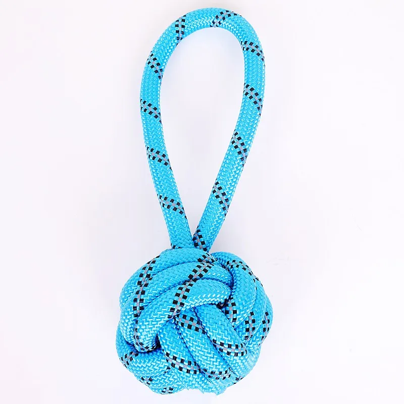 Juguete para perros, cuerdas de algodón, nudo tejido, juguete para perros, cuerda con nudo resistente a mordeduras, juguetes para moler dientes de perro, juguetes a prueba de masticar para entrenamiento de cachorros - imagen 5