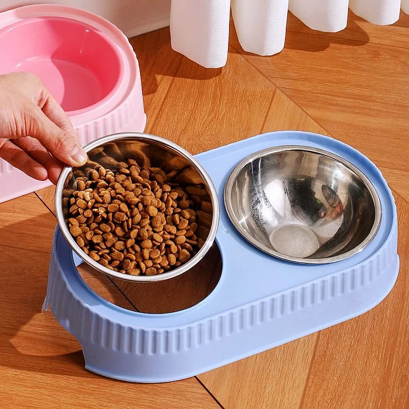 Comedero de acero inoxidable para perros – conjunto de tazones dobles