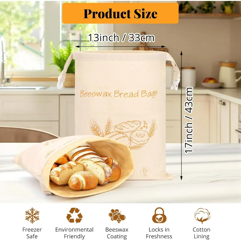 Bolsas cera de abeja reutilizables para comida de gatos y perros