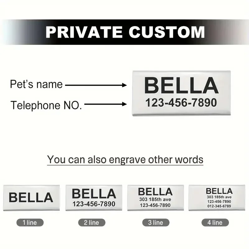 Collar de gato personalizado, collares de camuflaje para cachorros y gatitos, collar con etiqueta de identificación con nombre de gato personalizado con campana, regalo para perros pequeños y gatos - imagen 4