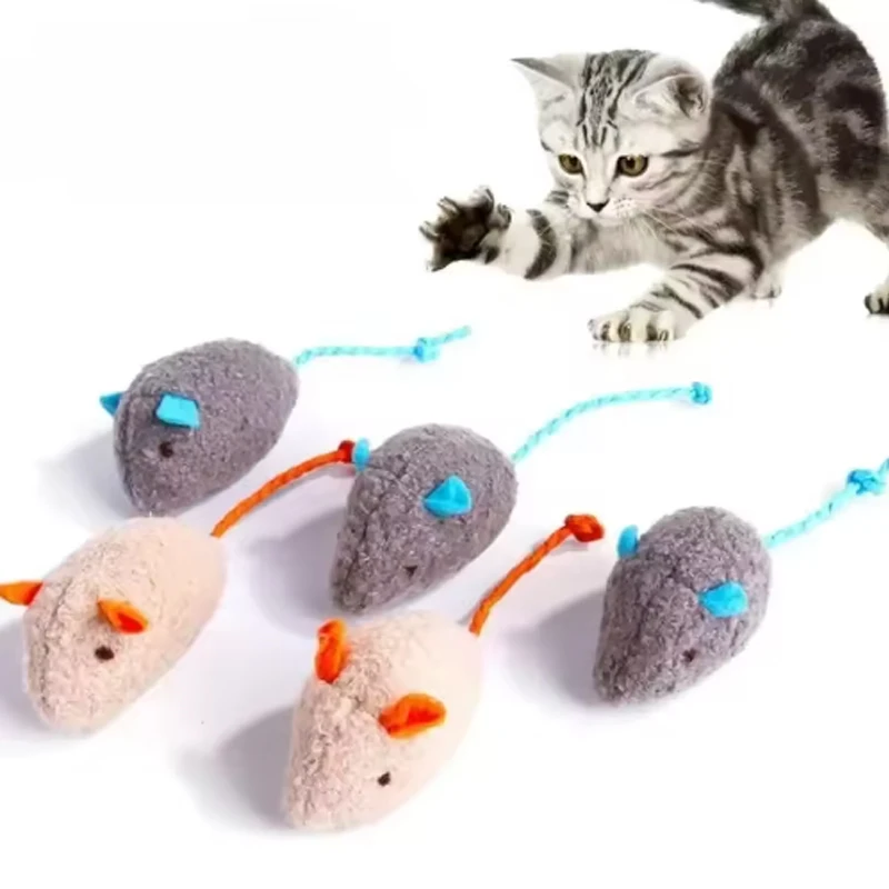 Juguete pequeño interactivo para mascotas, nuevo juguete para gatos casero, ratón de peluche, bonito juguete de modelado para gatitos, juguete Universal de menta, juguetes para gatos - imagen 4