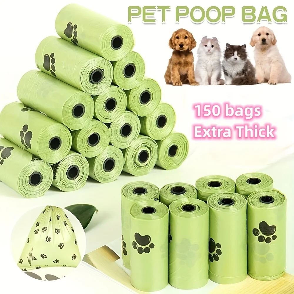 150 piezas/75 piezas 10 rollos/5 rollos, bolsas de basura para perros perfumadas con lavanda: extra gruesas, fuertes y 100% a prueba de fugas - imagen 2