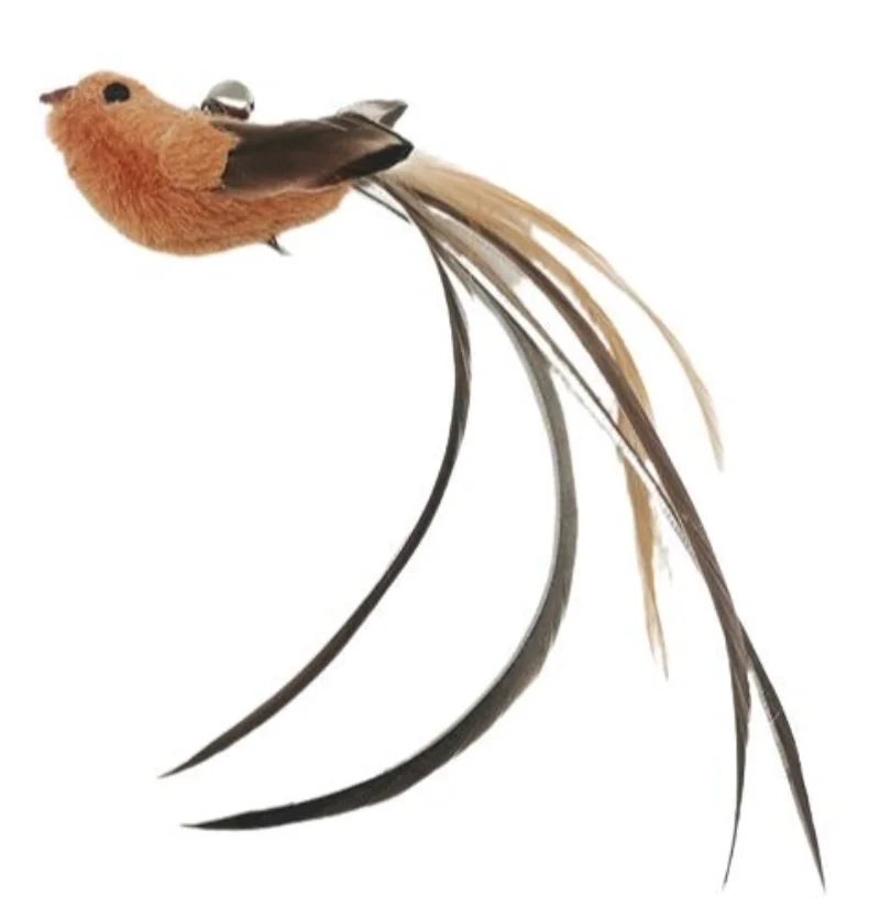 Palo de burla para gatos con ventosa, plumas naturales, varita interactiva, mango ligero, cabeza de repuesto desmontable, juguete para gatos - imagen 5