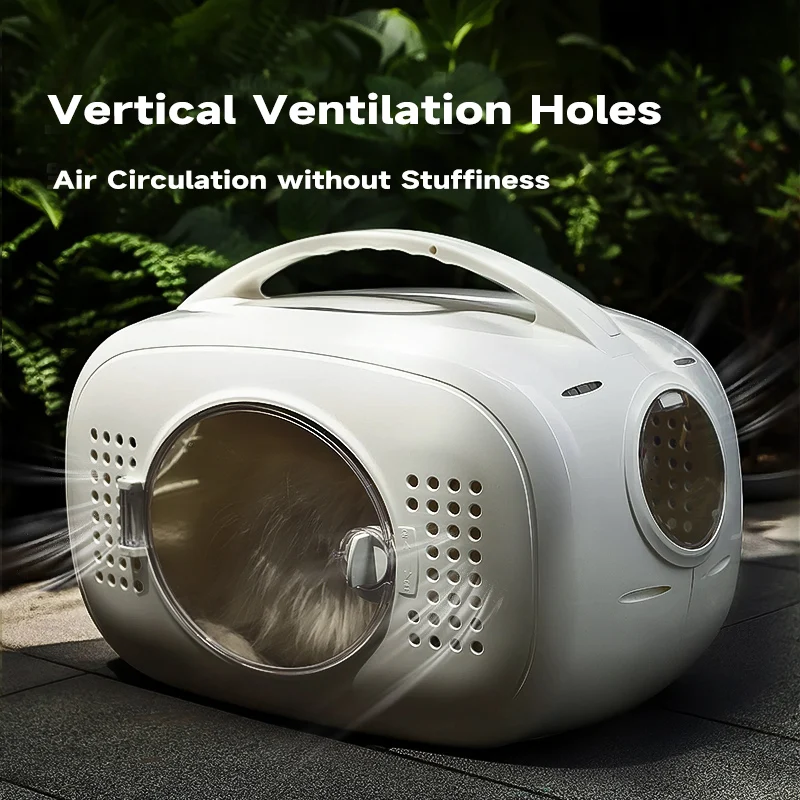 HOOPET Portador para mascotas 51x32x33cm - Mochila de cabina de aerolínea ABS con cúpula panorámica y susurro Silencioso ™   Alivio del estrés, mano multimodo - imagen 4