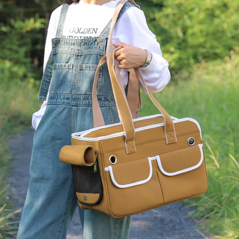 Nueva bolsa transpirable para gatos, bolsa portátil para salir, bolso para exteriores, jaula plegable para gatos, productos para mascotas - imagen 2