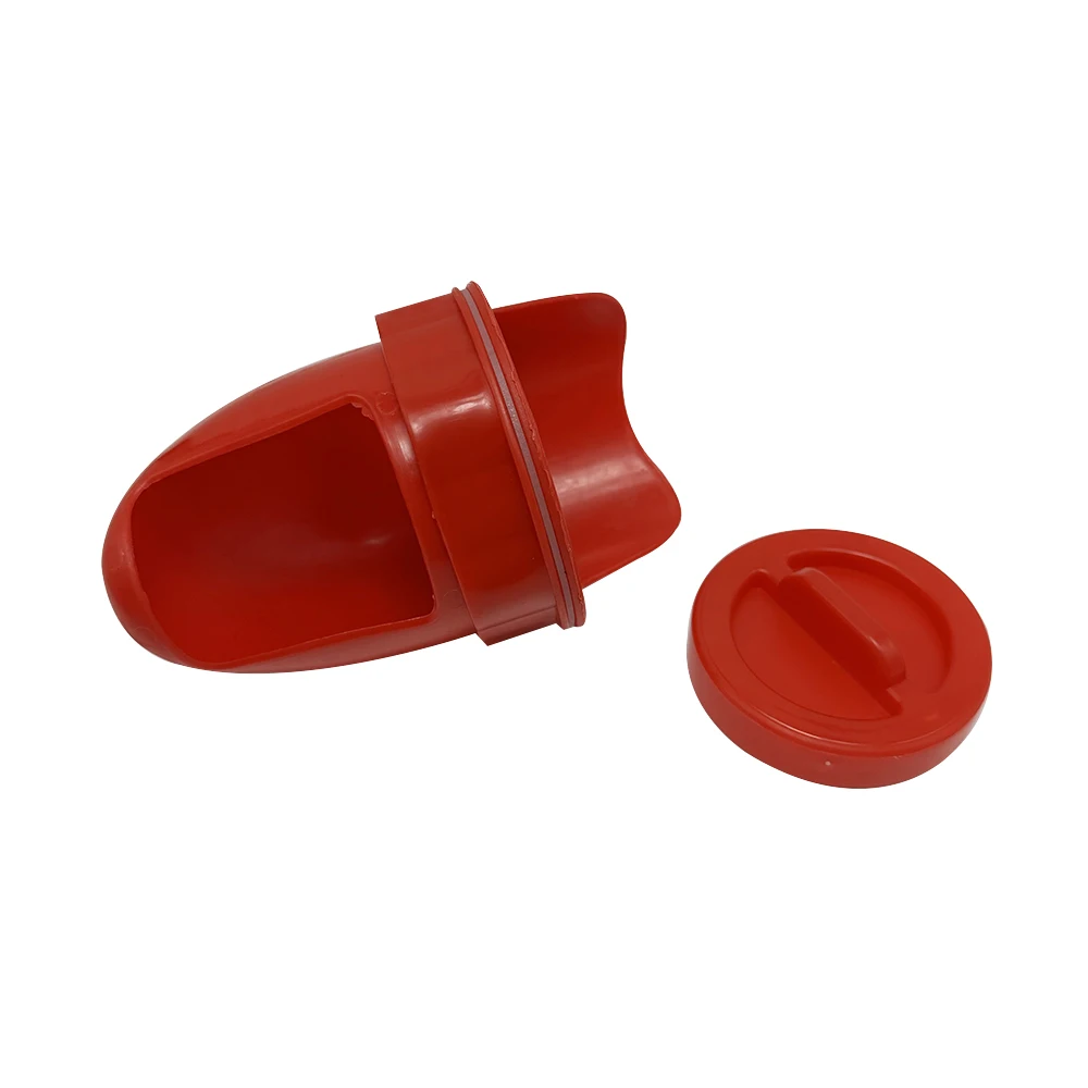 Alimentador de pollos, suministros de alimentación para aves de corral, puerto alimentador de aves de corral a prueba de lluvia, Kit de alimentación por gravedad para cubos, barriles, contenedores, trozos - imagen 2