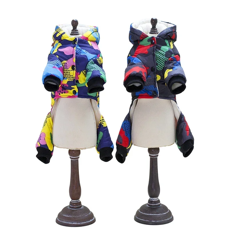 Ropa de Invierno para Perros Pequeños con Mono Impermeable y Chaqueta Cálida de Lana - imagen 3