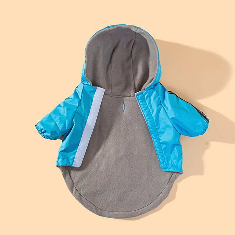 Chubasquero impermeable para perros con sombrero reflectante, chaqueta para perros de algodón Extra, ropa para gatos, ropa para mascotas