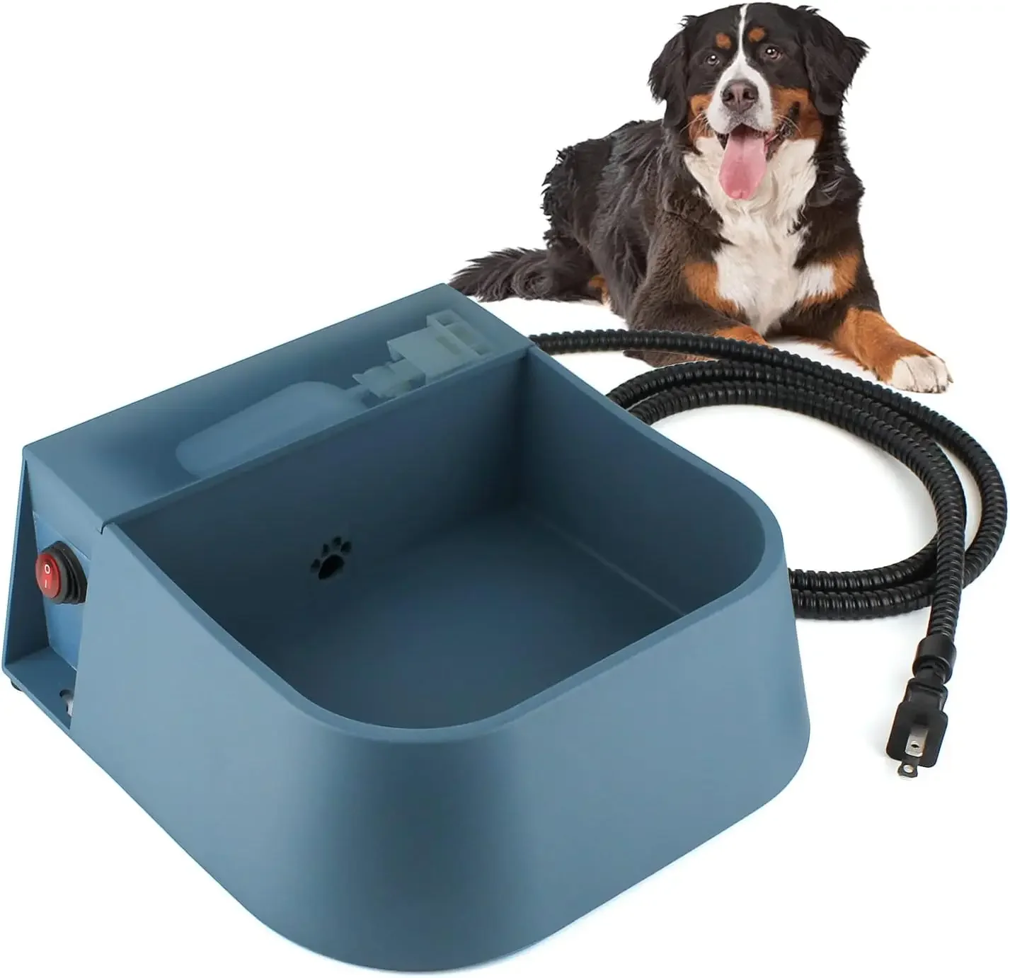 Cuenco de agua automático calentado para perros, cuenco exterior de llenado automático para perros calentados, bebedero automático calentado para perros, gatos, pollos, animales