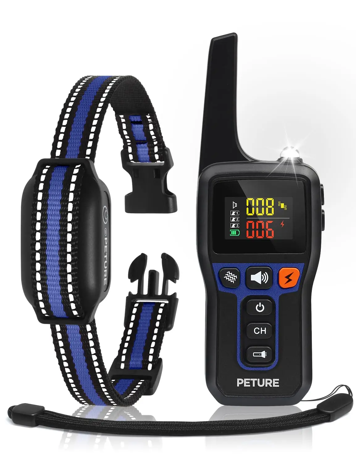 Coleira antilatido para cães com controle remoto (7-120 libras), coleira 2 em 1 automática de latidos e treinamento de 3300 pés, coleira de treinamento para cães à prova d'água IPX7