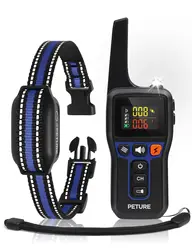 Coleira antilatido para cães com controle remoto (7-120 libras), coleira 2 em 1 automática de latidos e treinamento de 3300 pés, coleira de treinamento para cães à prova d'água IPX7