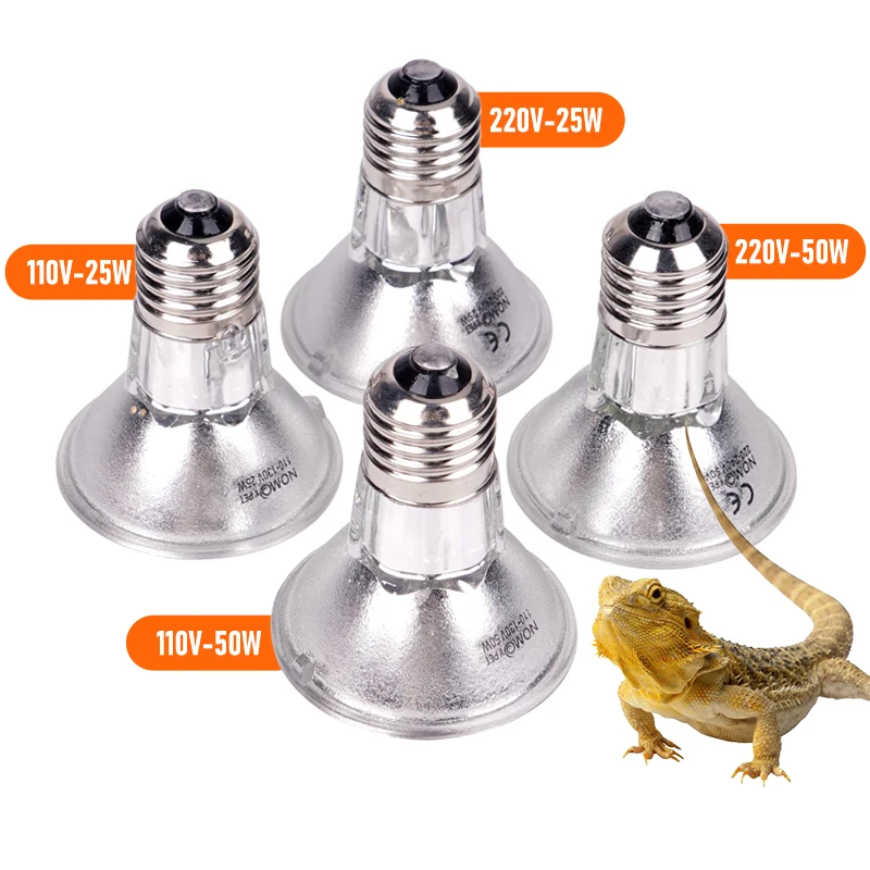 Bombilla de lámpara para reptiles UVA UVB, lámpara de calor para reptiles, luz de calefacción para tomar el sol, bombilla de luz UV, anfibios, lagartos, 110V, 220V - imagen 3
