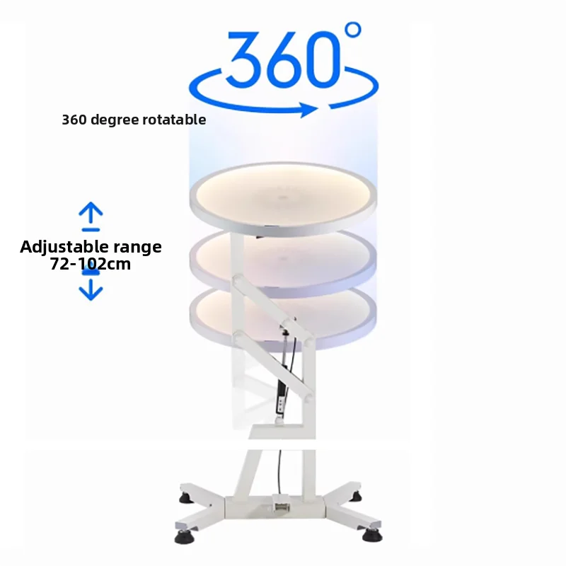 Mesa de aseo luminosa suave para mascotas, elevador neumático plegable, giratorio, tiendas para mascotas, cizalla, aseo, mesa redonda de belleza, productos para mascotas - imagen 5