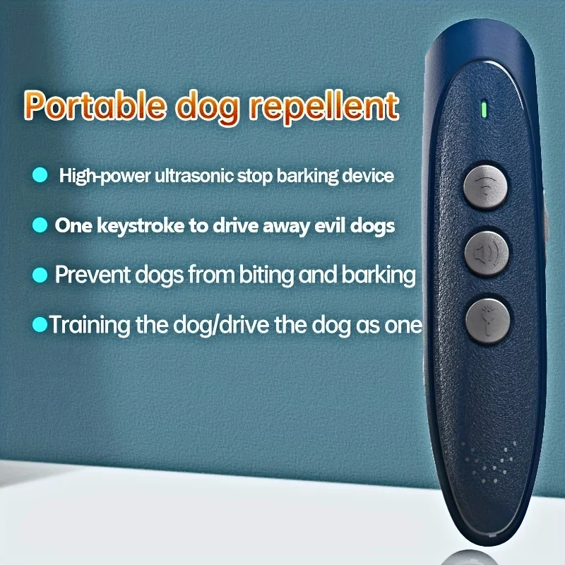 Repelente ultrasónico para perros, dispositivo de mano para conducir perros, entrenamiento de perros ultrasónico de alta potencia