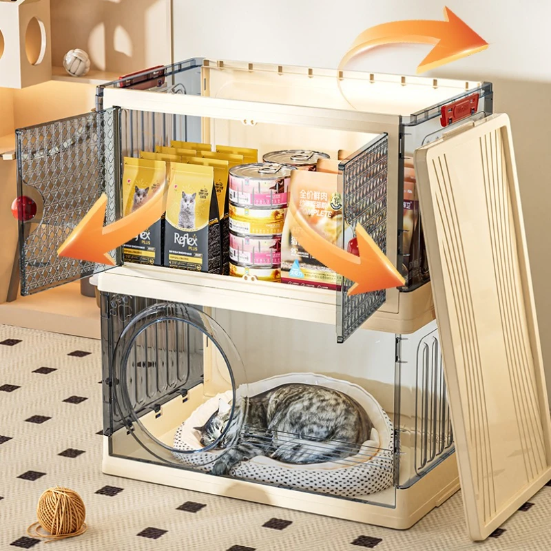 Casa interior para gatos, cama para gatos y gatitos, accesorios de comida para gatos, gabinete de almacenamiento, muebles para gatitos, casas para cachorros y perros pequeños - imagen 4