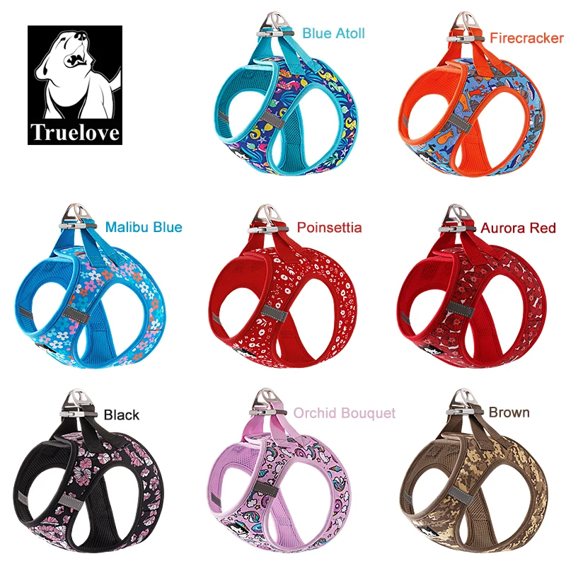 Truelove-arnés para mascotas, malla de aire suave, chaleco reflectante ajustable para mascotas, razas pequeñas y medianas, arnés ajustable sin extracción para perros TLH3016 - imagen 3