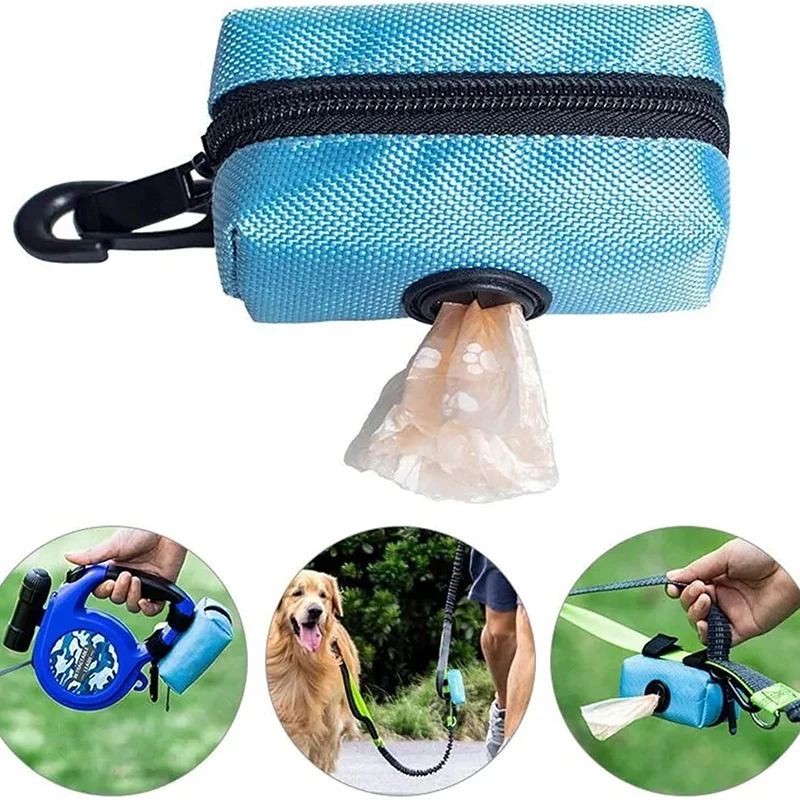 Bolsa dispensadora de caca para perros y mascotas, accesorio de correa, Mini bolsa de basura ajustable, dispensador de bolsas para excrementos, herramientas de limpieza para mascotas - imagen 2