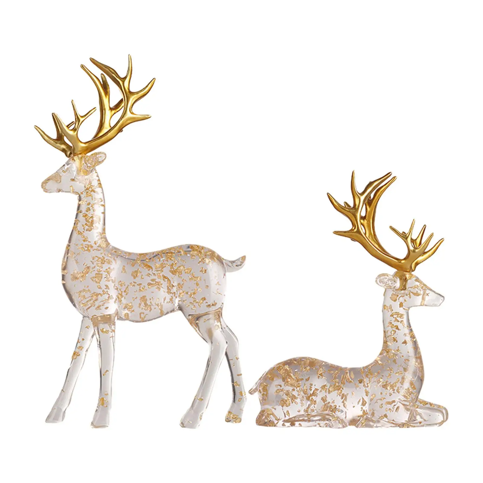 2x Deer Statues Desktop Ornaments Desktop Ornaments,Elk Resin Statues,Decorative Figurines for Holiday Housewarming New Year 2x Deer Statues Desktop Ornaments Desktop Ornaments,Elk Resin Statues,Decorative Figurines for Holiday Housewarming New Year