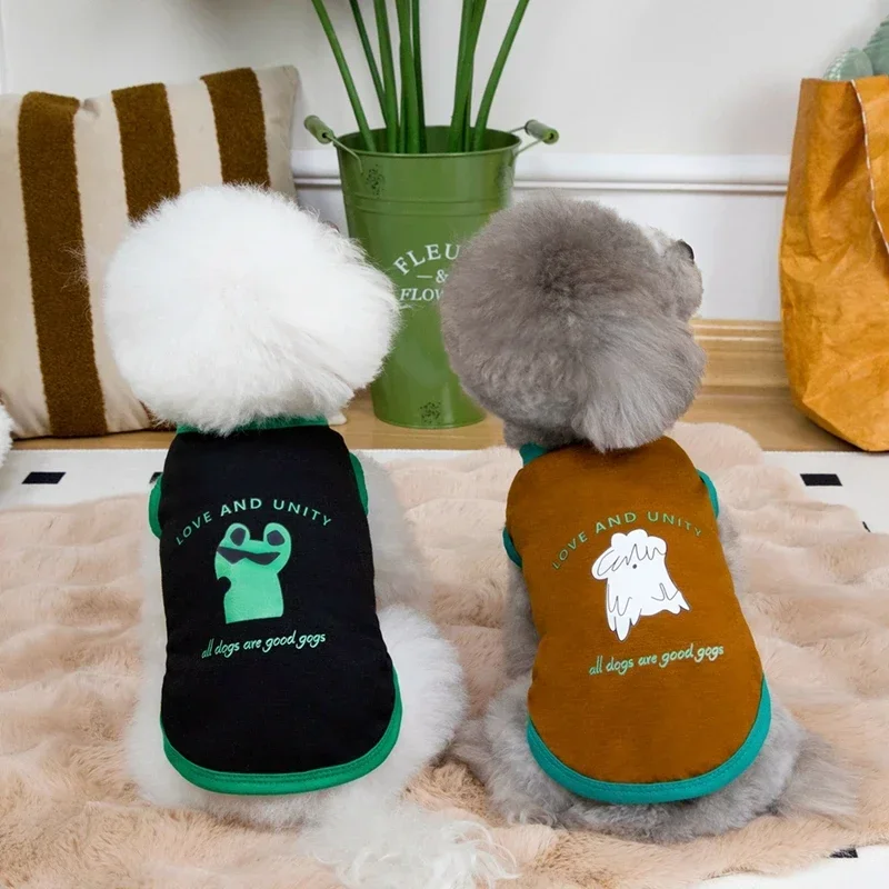 Dog Shirts Pet Clothes with Cute Pattern Summer Pet T Shirts Cool Puppy Vest Breathable Dog Outfit for Chihuahua Bulldog - imagen 3