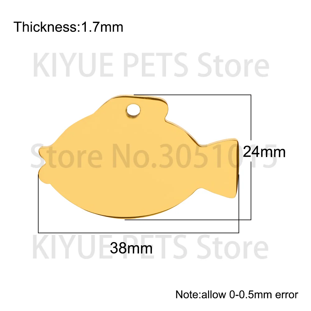 Placa de identificación para perro en acero inoxidable grabada