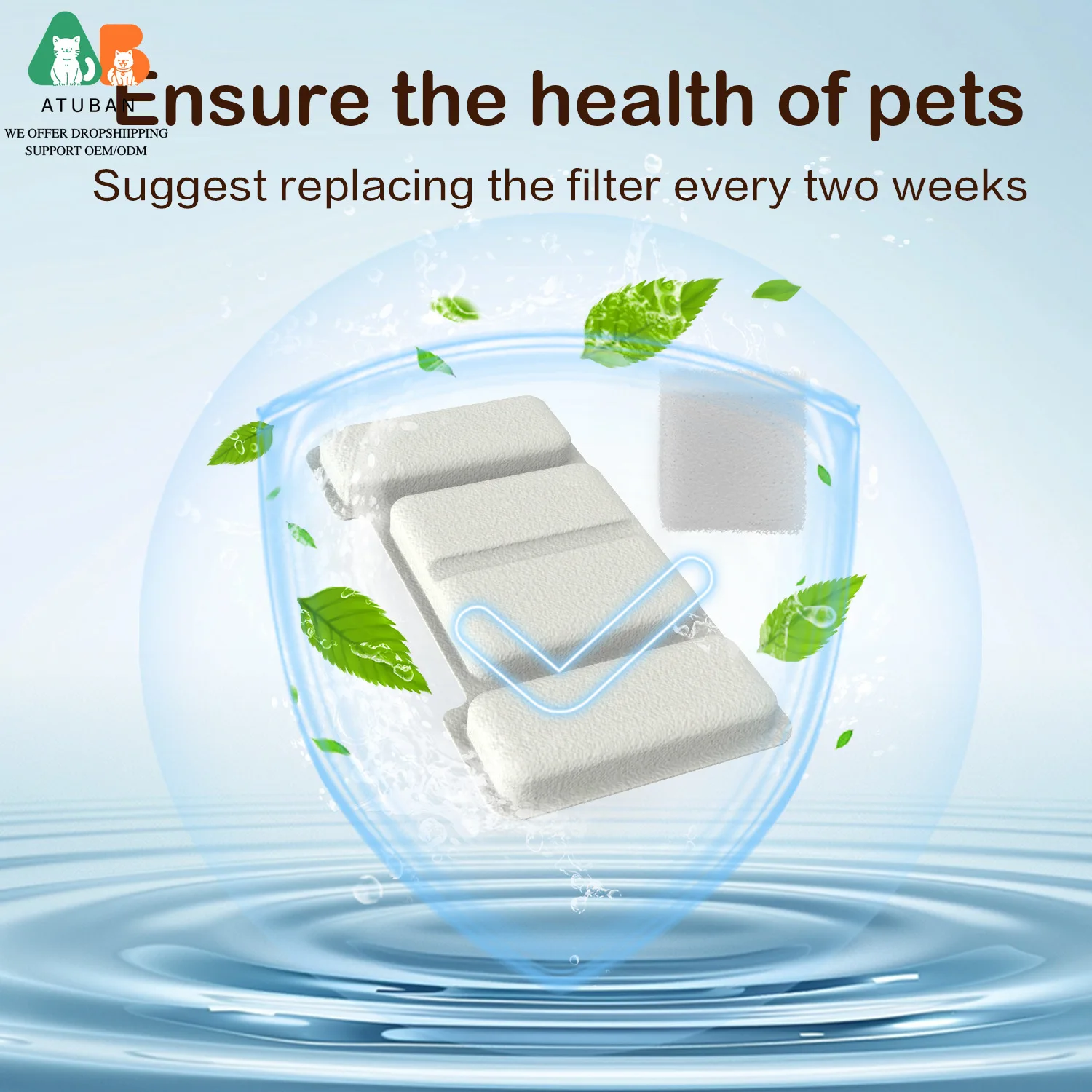 Juego de filtros esponjas recambio para fuentes agua gato y perro - imagen 5