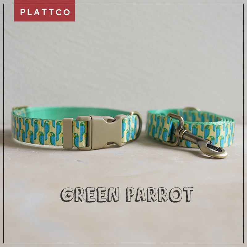 Collar para perros verde ajustable