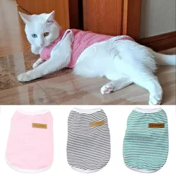 Jersey de verano para gatos Sphynx y perros pequeños – Algodón rayas