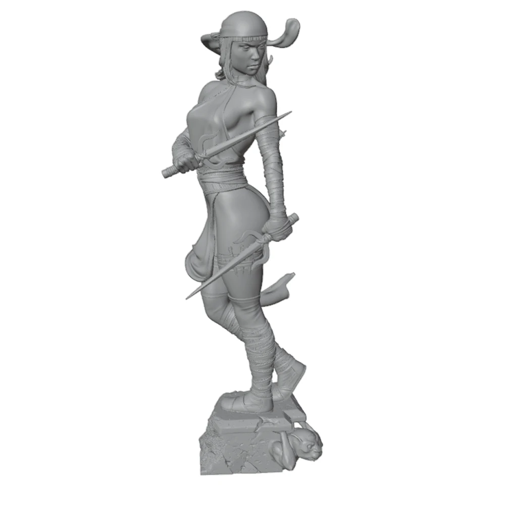 Miniatura guerrera sin pintar en resina para wargames - imagen 5