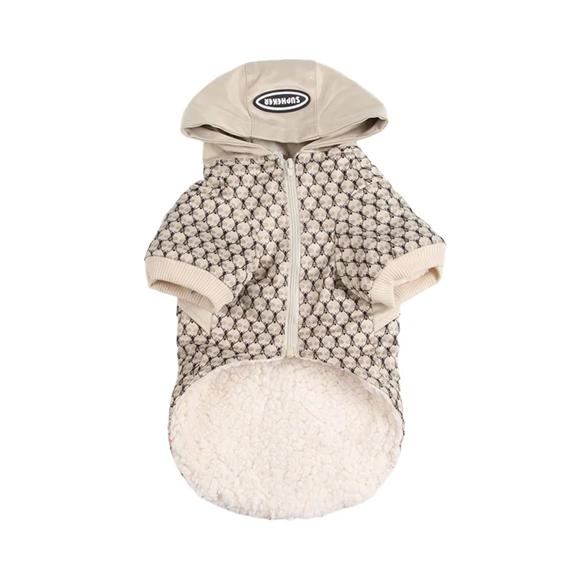 Chaqueta de invierno para perro, Abrigo acolchado grueso y cálido, ropa de lujo para mascotas, Bulldog Francés, cachorro, a prueba de viento, caniche - imagen 3