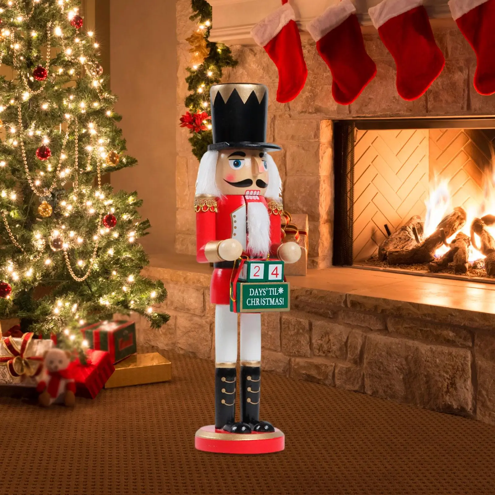 Cascanueces de madera soldado para perro decoración Navidad clásico - imagen 2