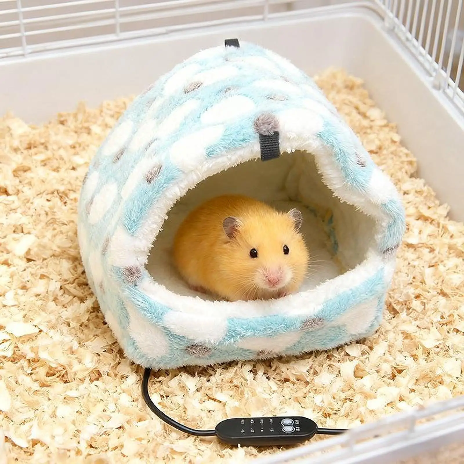 Casa de hámster alimentada por USB, cama suave cálida de invierno para conejillo de indias, ardilla, Chinchilla, conejito, nido de animales pequeños - imagen 3