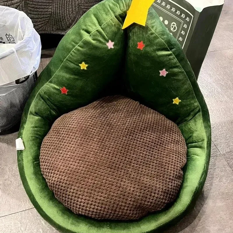 Cama para gatos, cesta cálida de peluche para perros, Navidad para invierno, accesorios, casas, cojines, cosas, suministros para mascotas, todos los productos, accesorios para el hogar - imagen 2