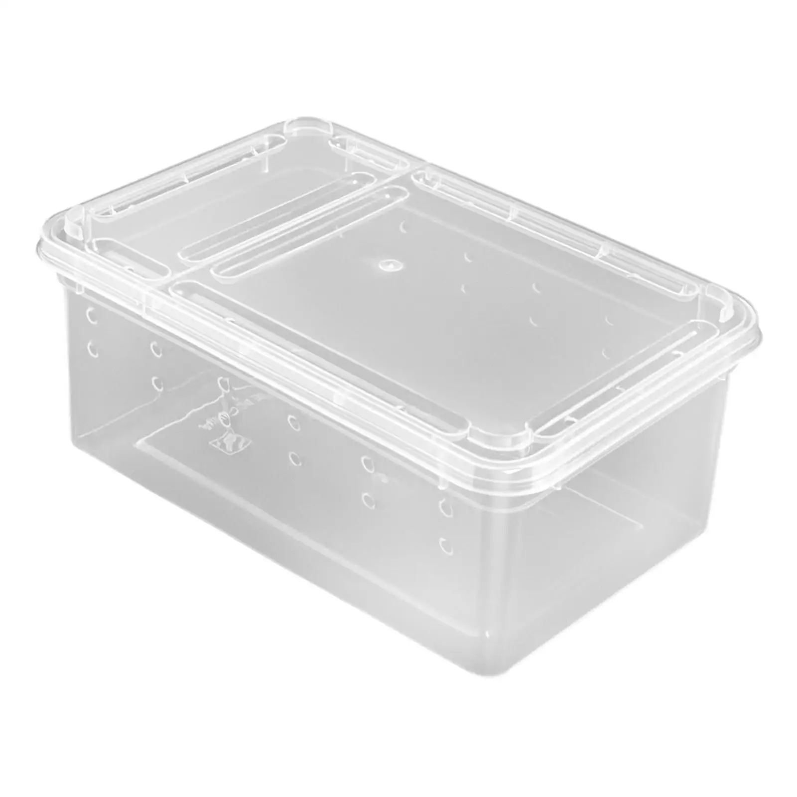 Reptile Feeding Box with Cover Case Breeding Box for Gecko Centipedes Snails