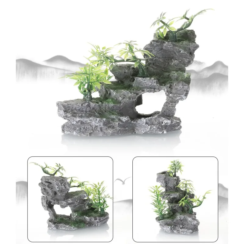 Rocas decorativas para decoración de pecera, simulación de rocalla, rocas decorativas, paisaje para decoración de acuario, adornos, rocalla de resina - imagen 4