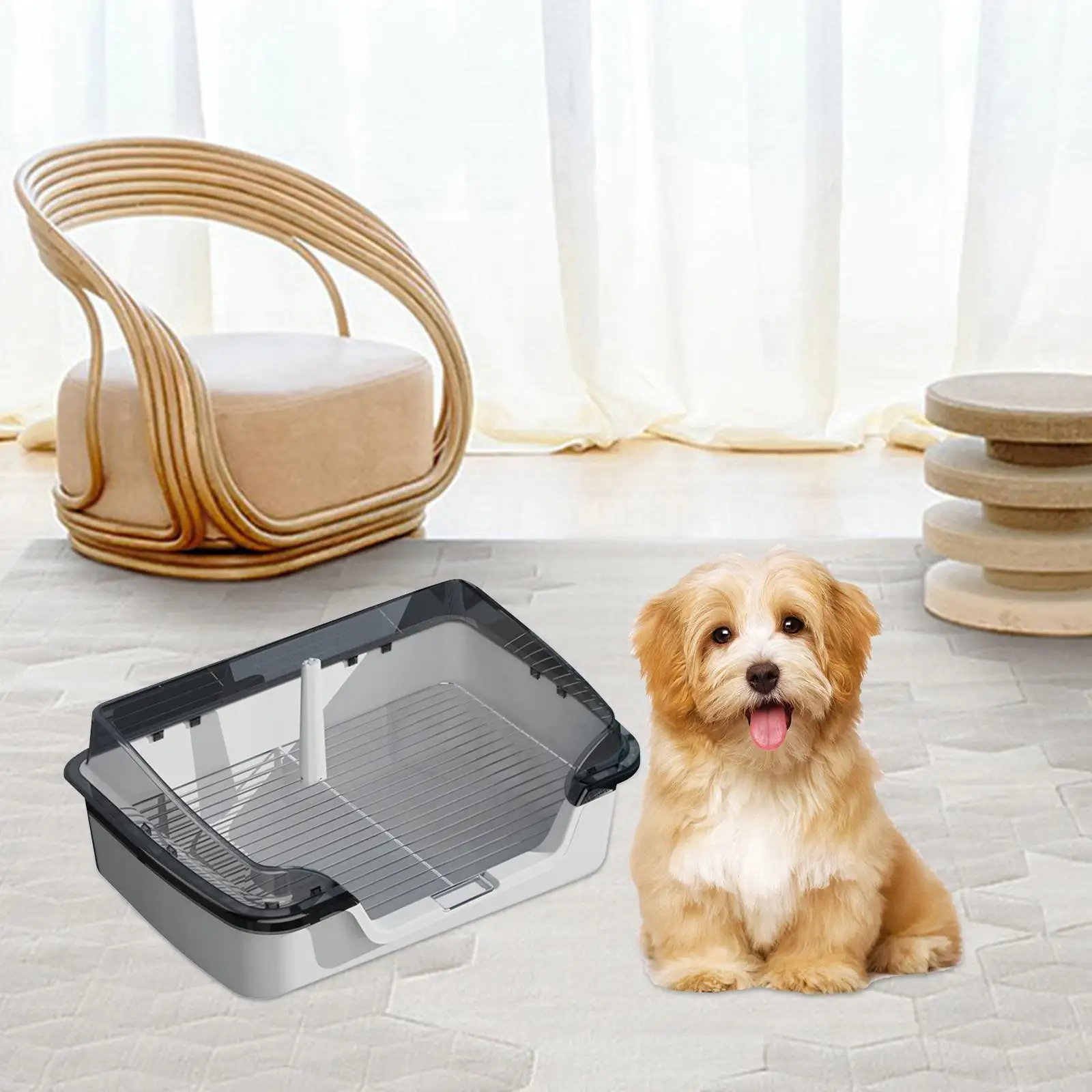 Pets Litter Box Pans Homes Easy Clean Loo Training Pads Toilet Dog Toilet Training Potty Tray for Puppy Small Medium Large Dog