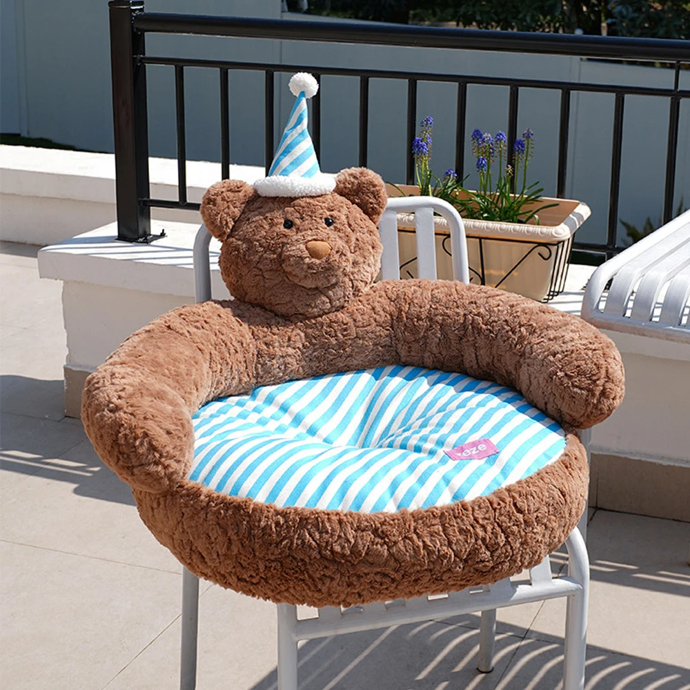 Cama con forma de oso para perros pequeños y medianos – Desmontable - imagen 3