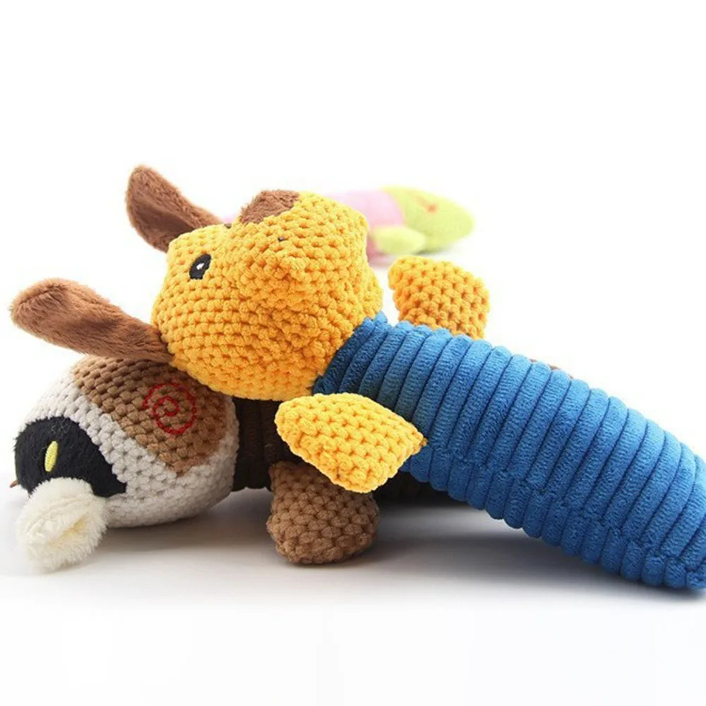 Juguete chirriante de peluche para gatos, muñeca masticable Molar resistente a mordeduras, juguete interactivo para mascotas de juguete para aliviar el aburrimiento, relleno suave - imagen 3
