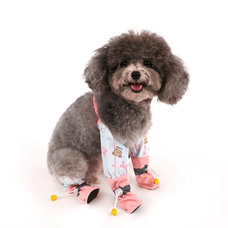 Mono a cuadros antipolvo para perros pequeños – Otoño e invierno paseos - imagen 2