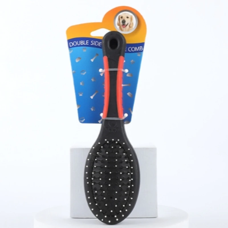Cepillo para perros de doble cara, peine para el cuidado de mascotas con pasador y cerdas para quitar y quitar la suciedad, herramienta de deshedding de masaje - imagen 5