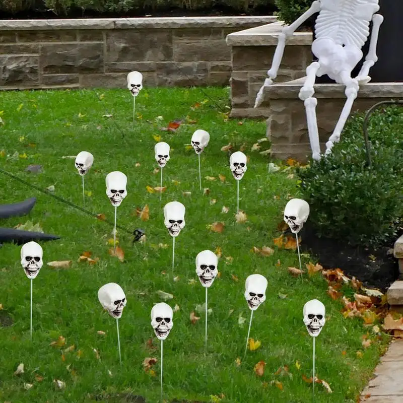 Decoración de estaca de calavera para patio, decoración de acrílico para jardín, decoración de calavera impermeable para jardín al aire libre, decoración de Arte de patio - imagen 2